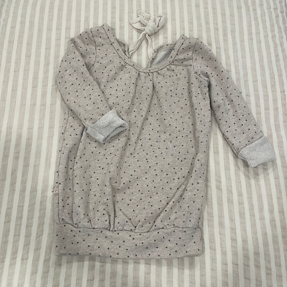 Childhoods ribbon dress dots on oatmeal size 4T